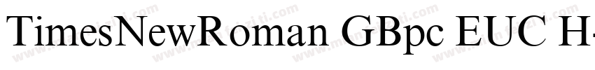 TimesNewRoman GBpc EUC H字体转换